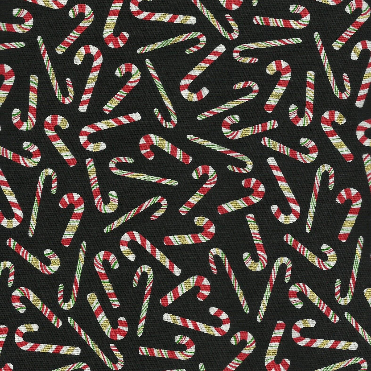 Candy Canes on Black Phoenix Scrub Hat