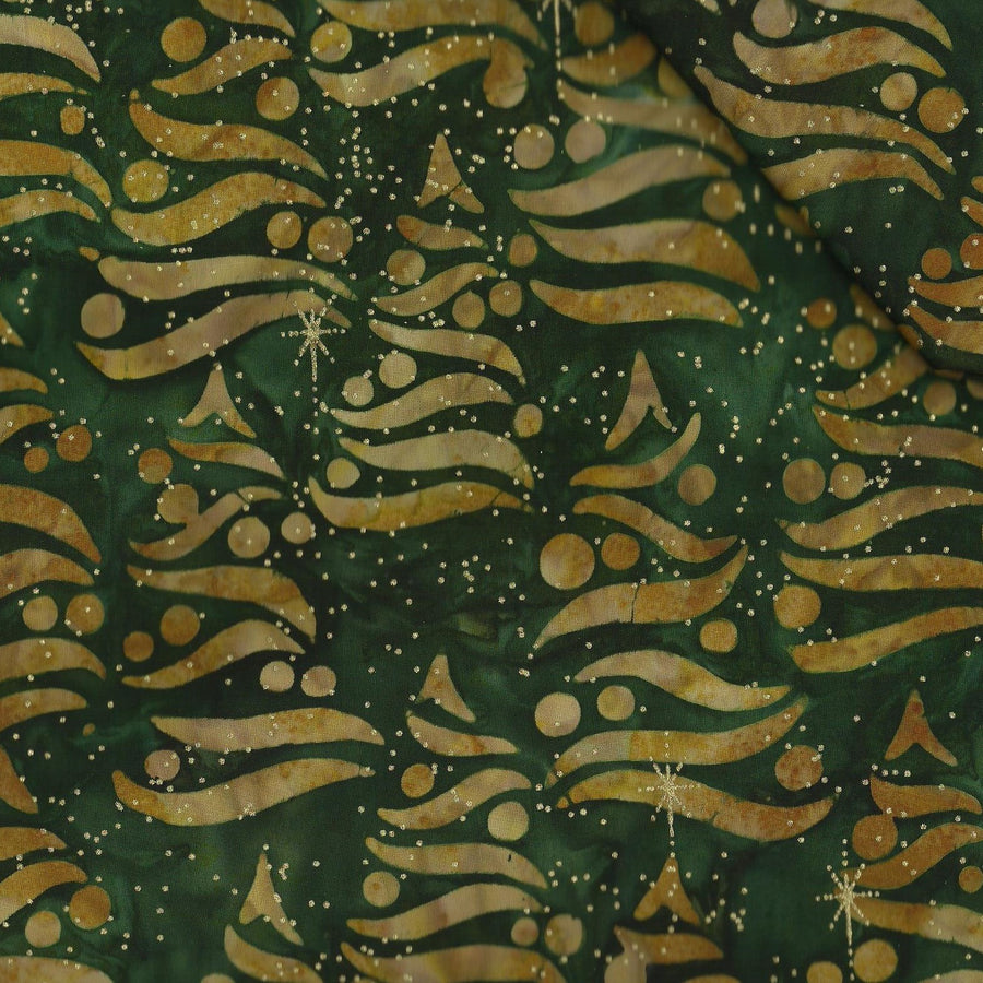 Christmas Tree Gold on Green Phoenix Scrub Hat