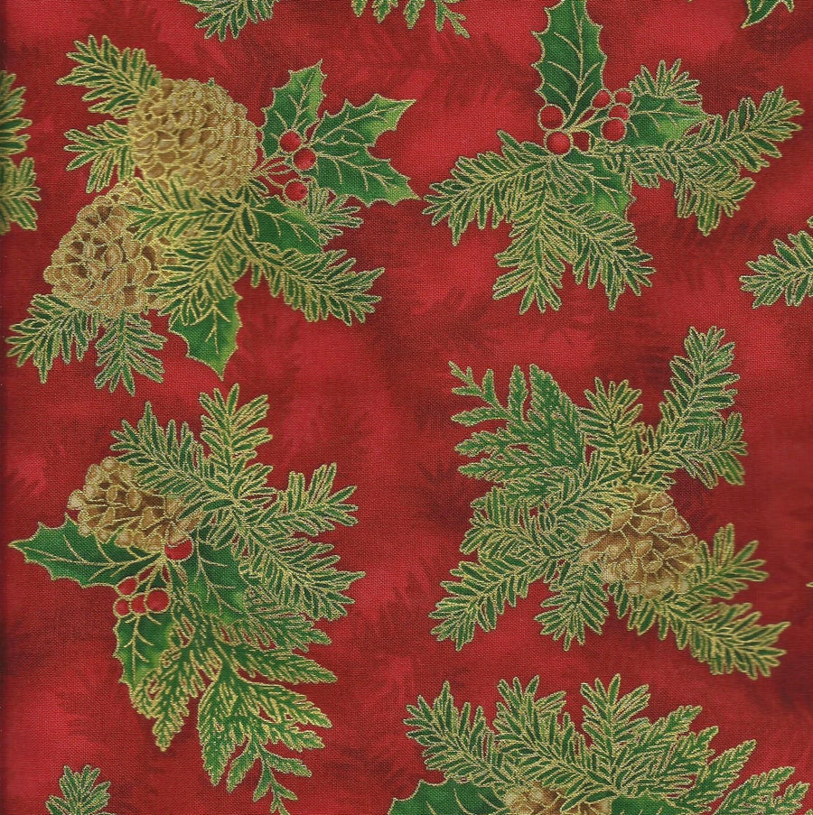 Holly & Pine Cones Phoenix Scrub Hat