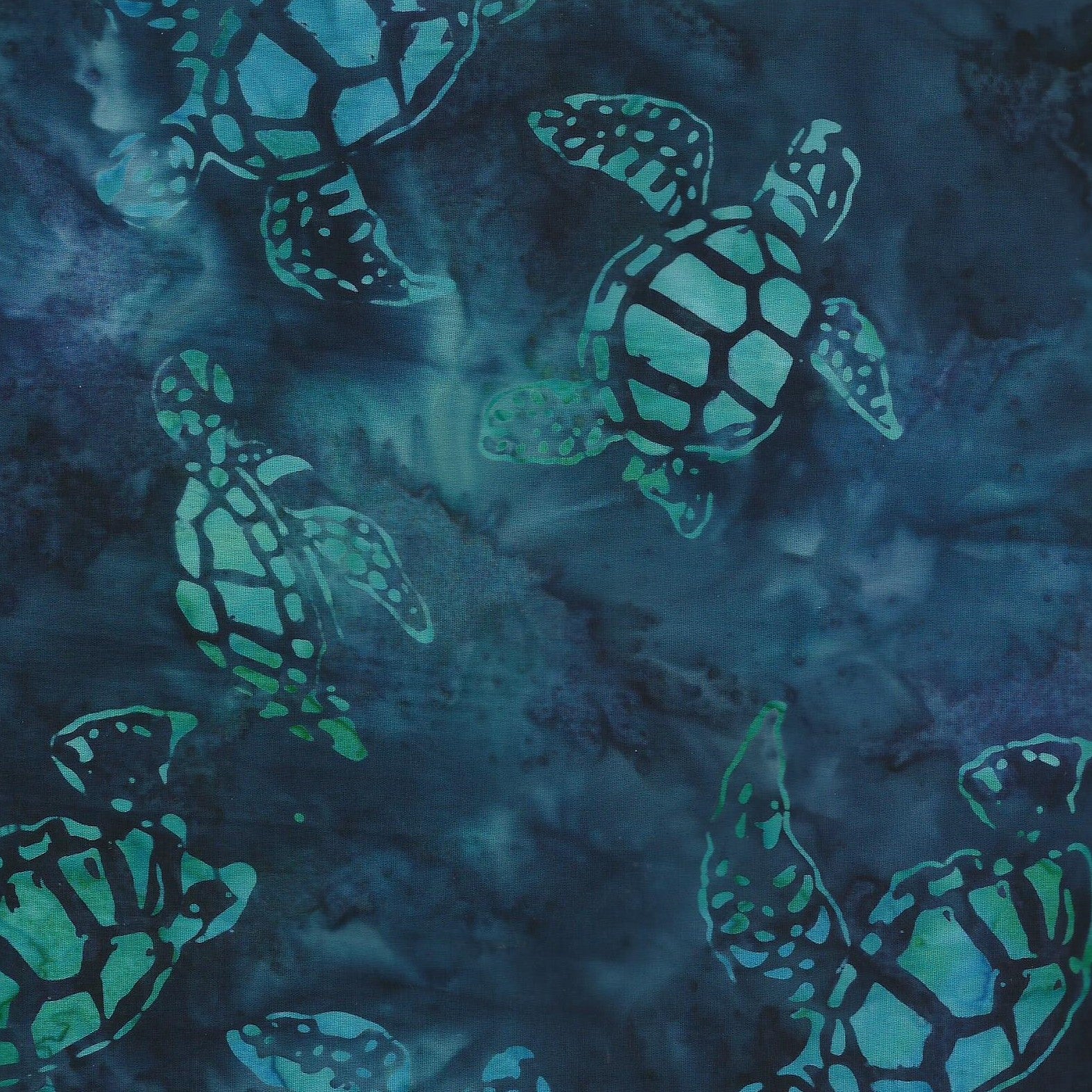 Navy Sea Turtle Batik Odyssey Scrub Hat